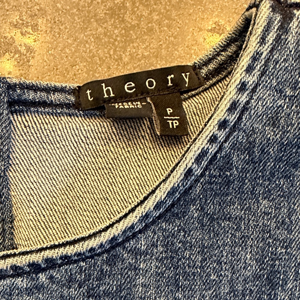 Theory Dark Indigo Denim Tank Top - Picture 8 of 9